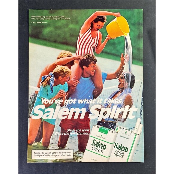 Salem Cigarettes "You have what it Takes" Salem Spirit" Vintage Print Ad 1983 - Picture 3 of 3